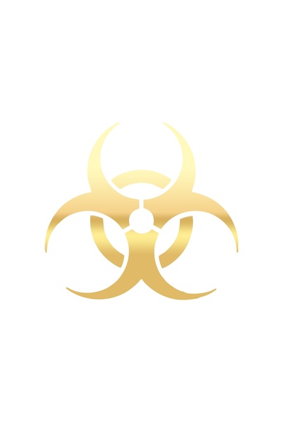 Reysa Tasarım Chemical Emblem Car Sticker 17X17 cm Gold