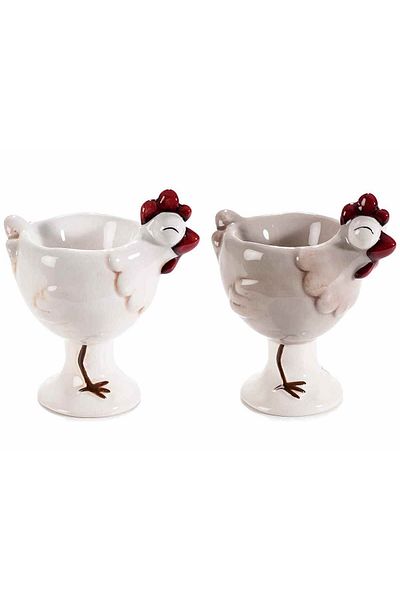 Decorer Set of 2 Easter egg holders 7.5x5.5x9 cm