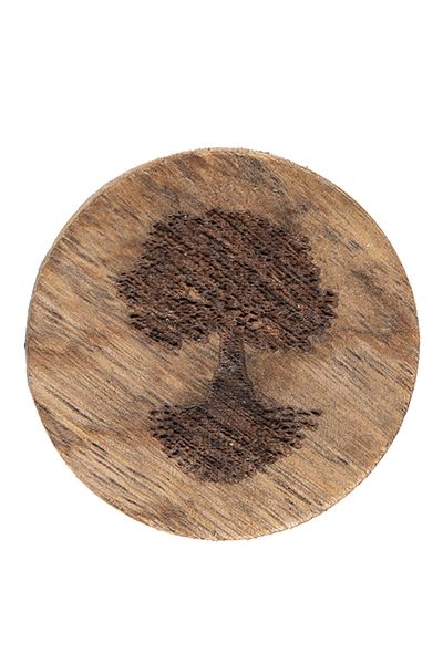 Clayre & Eef Set 4 butoni mobilier lemn maro 4x4 cm