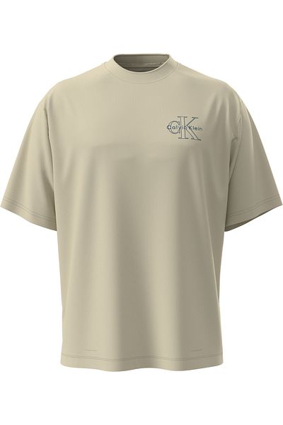 Calvin Klein Men Tender Greens Micro Monolog Short Sleeve T-Shirt