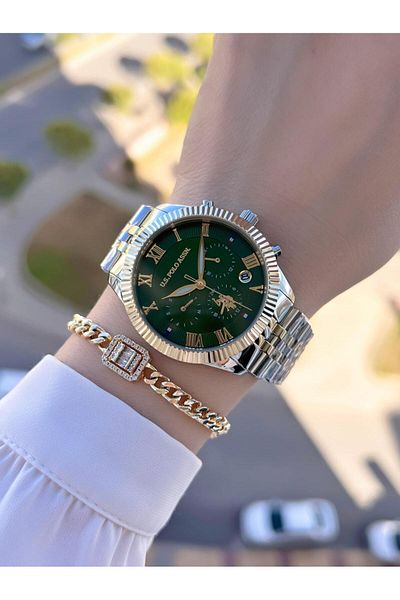 U.S. Polo Assn. U.S.Polo Assn Steel Cord Inner Functions Active 5 Atm 2 Years Warranty Women Wrist Watch Ua.2040.S08