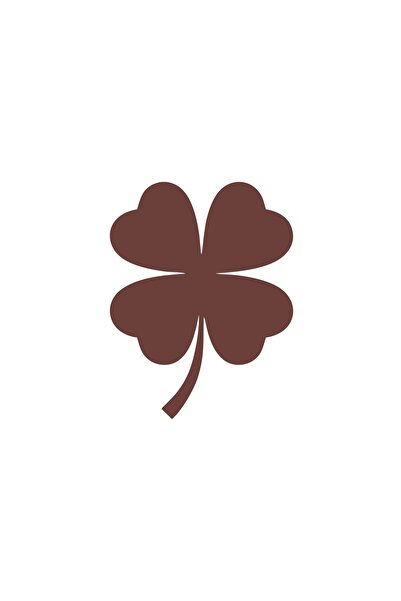 Reysa Tasarım ملصق سيارة بأربع أوراق البرسيم مقاس 17 × 17 سم بني