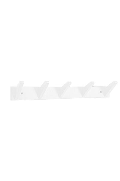 Bizzotto Wall Mounted Wooden Coat Rack White Daiki 57x9 cm