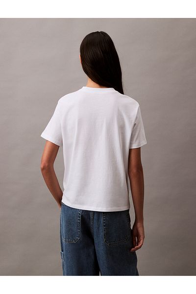 Calvin Klein Calvin Klein Women Brilliant White Hero Classic Mono Short Sleeve T-Shirt