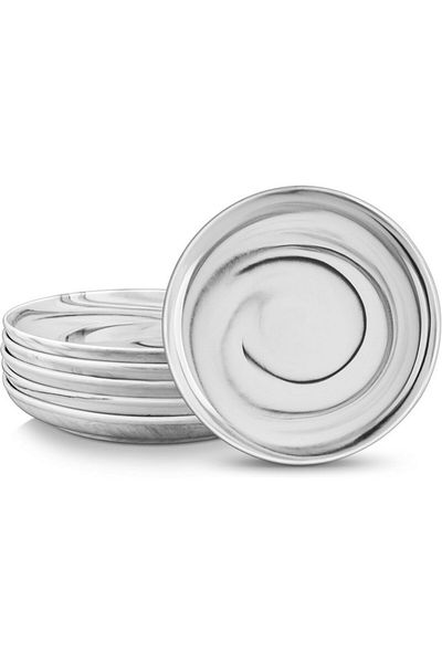 Malacasa Set of 6 ceramic plates, marble gray, for the microwave, MALACASA