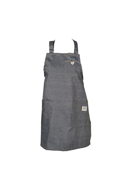 Clayre & Eef Kitchen Apron Cotton Polyester Grey 70x65 cm