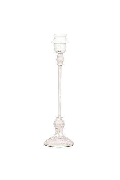 Clayre & Eef Base lamp wood white antique 9x33 cm