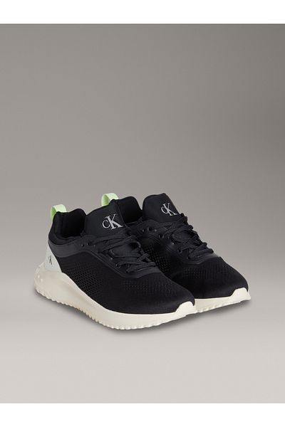 Calvin Klein Women Black & White Jade Eva Runner Sock Mg Low Top Sneakers