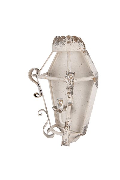 Clayre & Eef Lampă de perete bej antic, metal, 33x18x49 cm