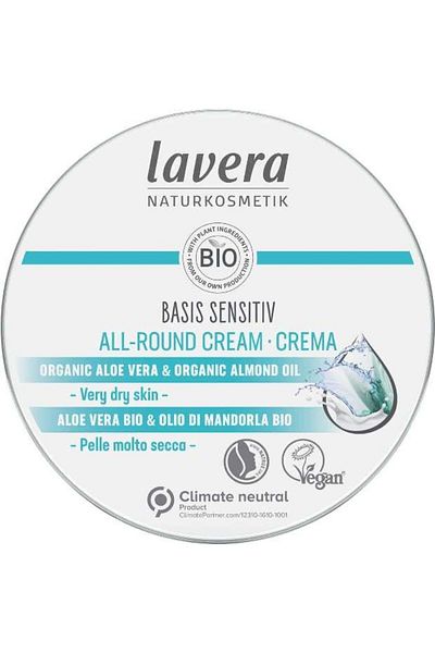 Lavera Crema hidratanta multifunctionala cu unt de shea Basis Sensitiv, 150ml - LAVERA