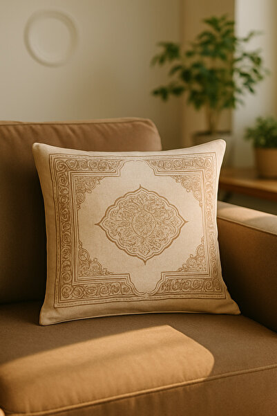 HİG HOME Vintage Floral Husă de pernă pentru canapea – Trandafir Clasic cu mo...