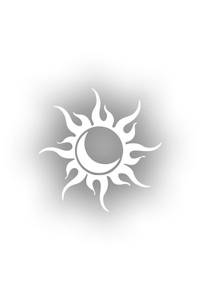Reysa Tasarım Sun Moon Car Sticker 17X17 cm White