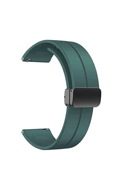 BUTAM BİLİŞİM ساعة جالاكسي 42 ملم KRD-84 20 ملم حزام متوافق - أخضر داكن