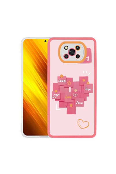 BUTAM BİLİŞİM حافظة بوكو X3 M-Fit غطاء منقوش - قصة حب رقم 2