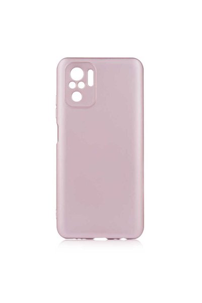 BUTAM BİLİŞİM غطاء حماية سيليكون لهاتف Redmi Note 10 - ذهبي وردي