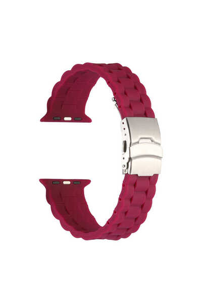 BUTAM BİLİŞİM ساعة 7 مقاس 45 ملم KRD-72 متوافقة مع الحبل - أرجواني داكن