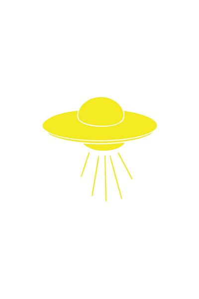 Reysa Tasarım Ufo Car Sticker 17X17 cm Yellow