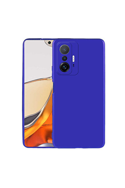 BUTAM BİLİŞİM غطاء حماية سيليكون لهاتف Mi 11T 5G Premier - أزرق ساكس