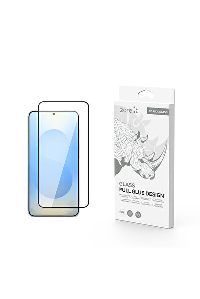 BUTAM BİLİŞİM واقي شاشة جالاكسي S25 بلس ريكا بريميوم من الزجاج المقوى - أسود