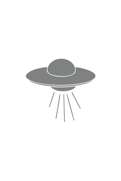 Reysa Tasarım Ufo Car Sticker 17X17 cm Gray