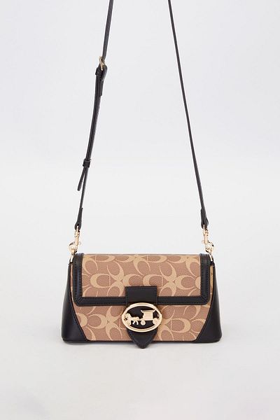 Levidor Camel Black Women's Shoulder Bag 930431