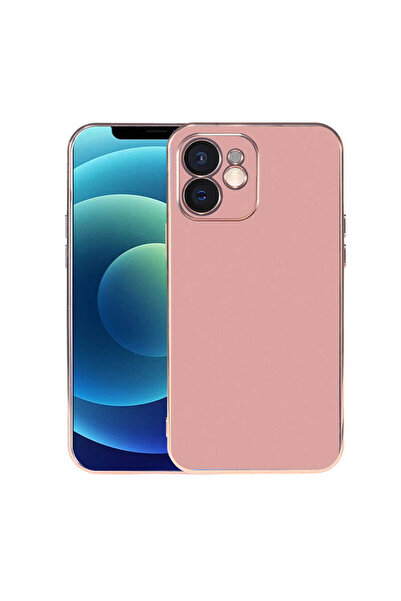 BUTAM BİLİŞİM حافظة فيينا المتوافقة مع هاتف آيفون 12 - ذهبي وردي