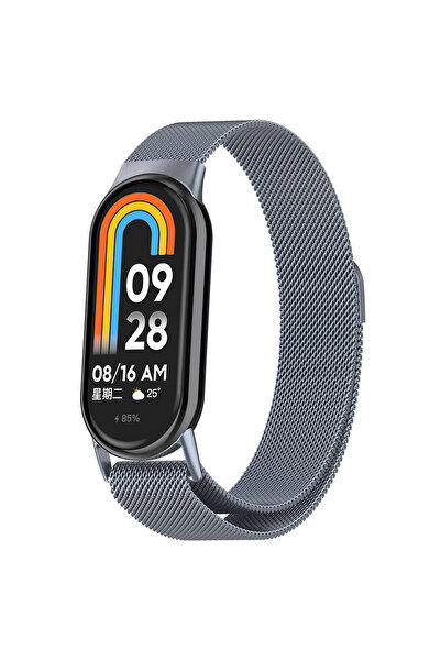 BUTAM BİLİŞİM Xiaomi Smart Band 8 KRD-01 سلك معدني-رمادي