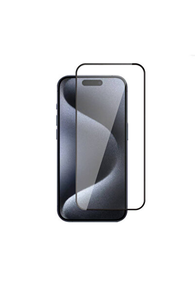 Kılıfist واقي شاشة زجاجي متوافق مع iPhone 15 KLFS ثلاثي الأبعاد - أسود