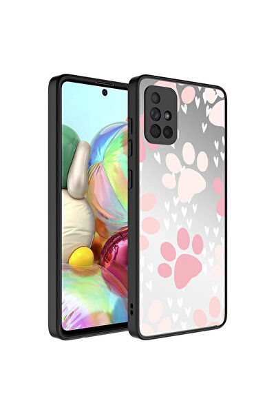 BUTAM BİLİŞİM حافظة هاتف Galaxy A71 ذات نمط عاكس وغطاء مرآة BTBM لامع مع حماي...