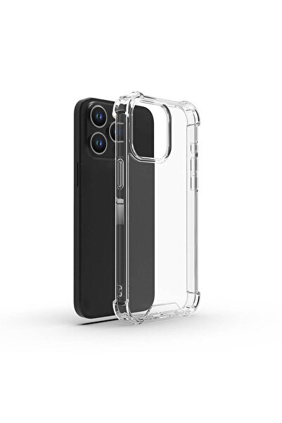 BUTAM BİLİŞİM iPhone 15 Pro متوافق مع نيترو مضاد للصدمات سيليكون - عديم اللون