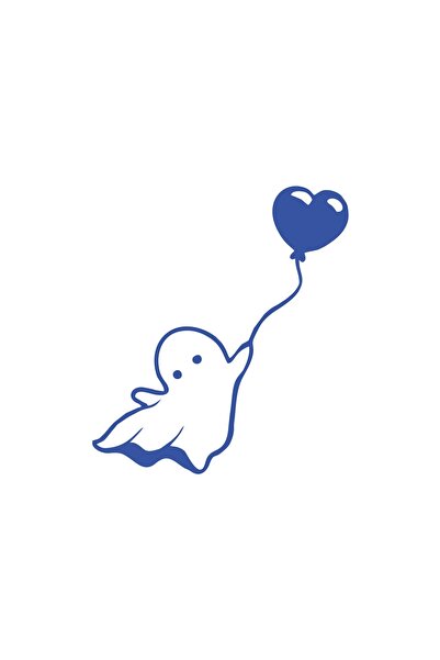 Reysa Tasarım Ghost Sitcker 17X17 cm Blue