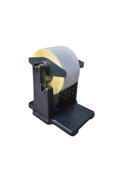 ambalaje365 Suport universal pentru role de etichete compatibile cu imprimante termice, plastic, negru