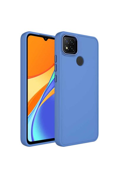 Kılıfist حافظة Redmi 9C من السيليكون مع إطار معدني وتصميم زر ضغط KLFS Luna - ...