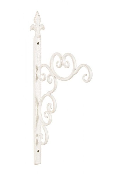 Bizzotto Set de 2 suporturi pentru ghivece din fier alb Emily 21x42 cm