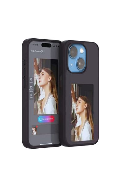 clickzu Clickzu smart case with e-ink display and NFC for Iphone 14 customizable