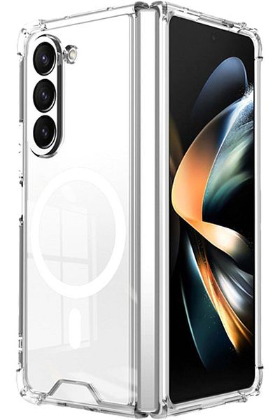 Generic Clear Case for Samsung Galaxy Z Fold 5 Compatible with MagSafe, Slim Fit Crystal Clear Hard