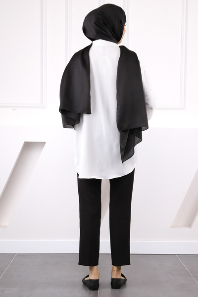 İmajButik Ecru Front Stone Shirt