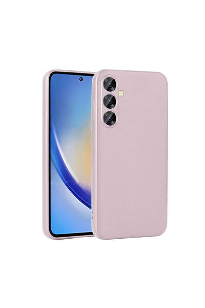 BUTAM BİLİŞİM حافظة جالاكسي A35 غطاء سيليكون بريميير - ذهبي وردي