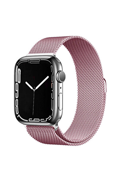 BUTAM BİLİŞİM ساعة 44 ملم باند-01 سلك معدني-وردي