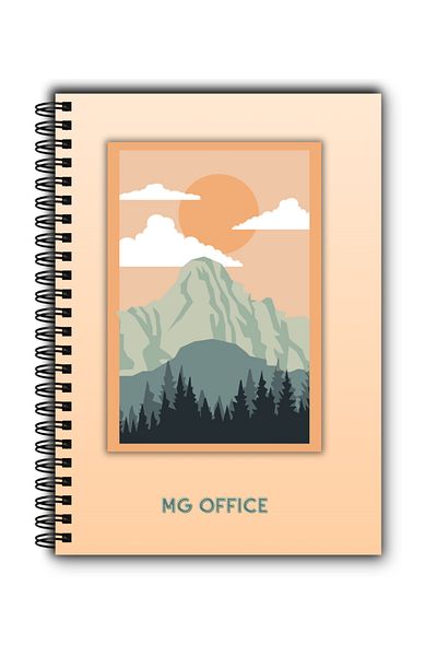 MG Office Apuseni A5 Notebook - Vellum - Metallic spiral, 80 sheets, thick paper, soft cover