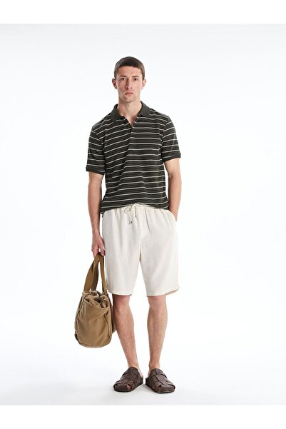 LC Waikiki Pantaloni scurți pentru bărbați LCW Vision Standard Mold din amest...