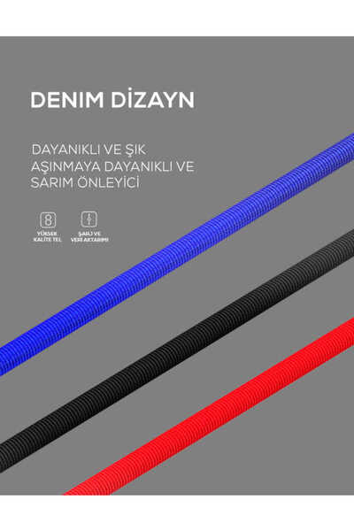 BUTAM BİLİŞİM Red Ls63 Type-C USB Cable