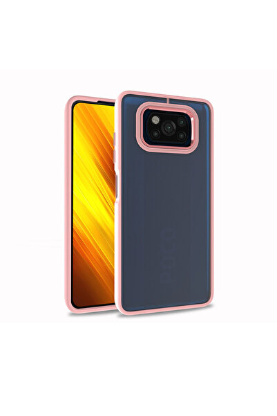 BUTAM BİLİŞİM غطاء فلورا لهاتف بوكو X3 - ذهبي وردي