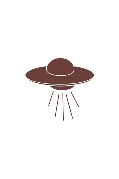 Reysa Tasarım Ufo Car Sticker 17X17 cm Brown