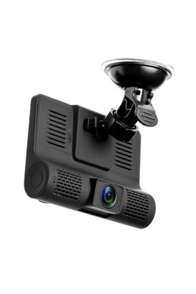 OEM Cameră auto triplă, față, interior, spate, coshop®, 4", Full HD, design monitor, negru