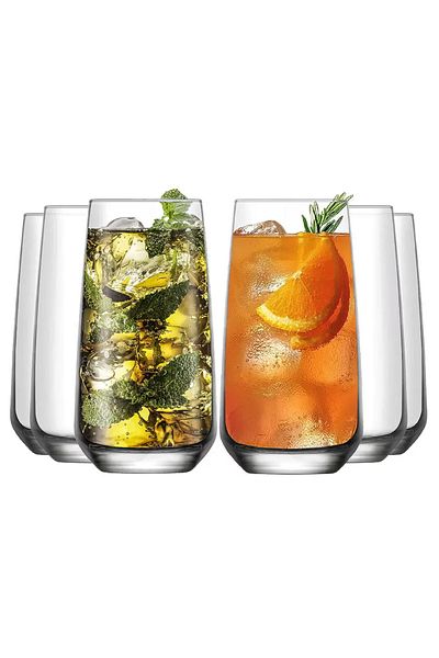 LAV Set de 6 pahare 480ml Model LAV LAL pentru apă, limonadă, ceai cu gheață, băuturi răcoritoare
