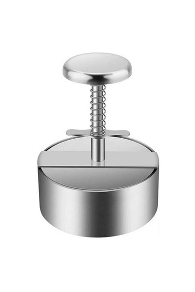 OEM Manual hamburger press, Stainless steel, Silver