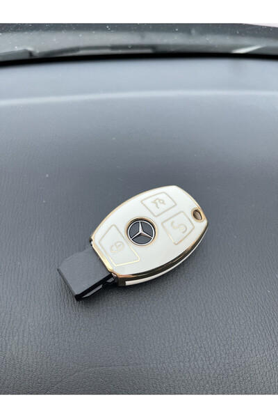 OEM Carcasă cheie albă cu 3 butoane pentru Mercedes Benz ABCE GL S GLA GLK CLS Class AMG W204 W205 W212 W463 W176