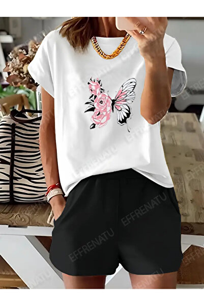 EFFRENATU T-Shirt and Shorts Set with Great Colors and Prints. Plus Sizes