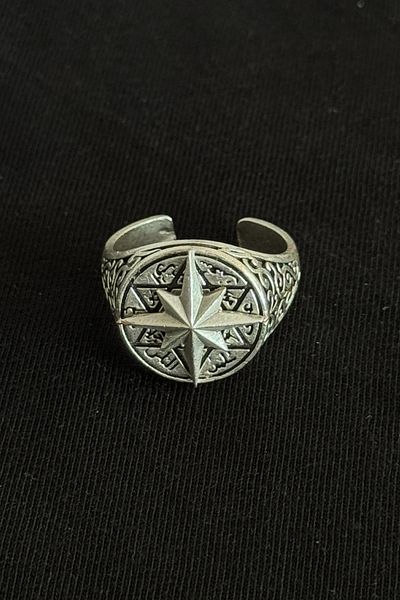 cheetah quality Compass Vip a Grade Tarnish Resistant Adjustable Men's Ring